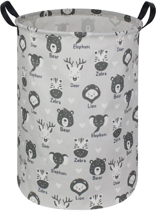 Sanjiaofen - Sanjiaofen Kids Laundry Hamper,Baby Laundry Basket Animal Storage Baskets for Kids Room Decor,Nursery Hamper,Bedroom,Toy Organizer,(Animals) - Image 1