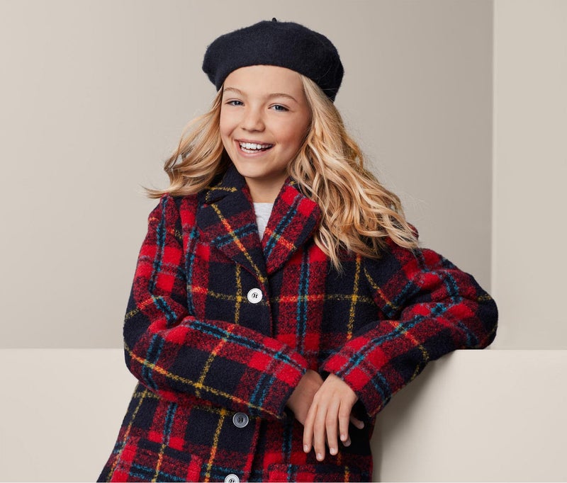 Tchibo Girls Beret Hat, Navy - Image 1