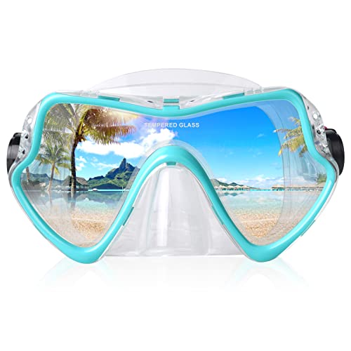 EXP VISION Adult Diving Mask Scuba Snorkel Mask with Tempered Glass Lens Professional Freediving Mask for Men Women Liquid Silicone Seal AntiFog Wide View Dive Mask for Underwater Swimming Ocean Exploration - Image 1