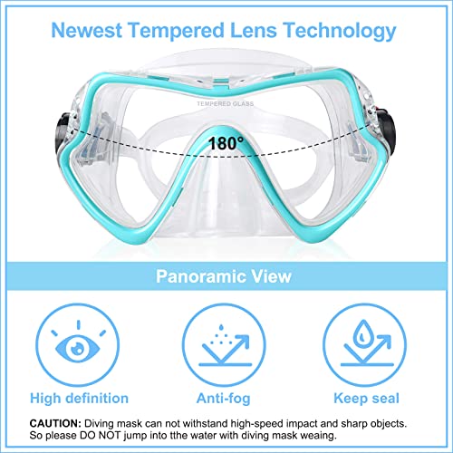 EXP VISION Adult Diving Mask Scuba Snorkel Mask with Tempered Glass Lens Professional Freediving Mask for Men Women Liquid Silicone Seal AntiFog Wide View Dive Mask for Underwater Swimming Ocean Exploration - Image 3