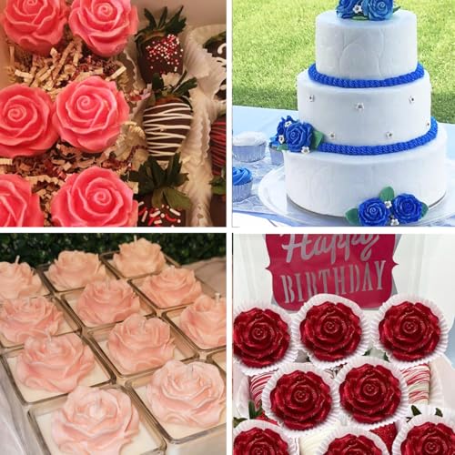 Fogilas Blooming Rose Flower Silicone Mold - Chocolate & Candy Molds, Wedding Cake Decorating Tools, Fondant Sugarcraft Cake Molds - Image 3