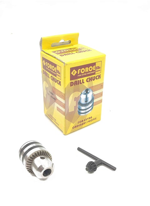 Portable drill head with black key 13 mm