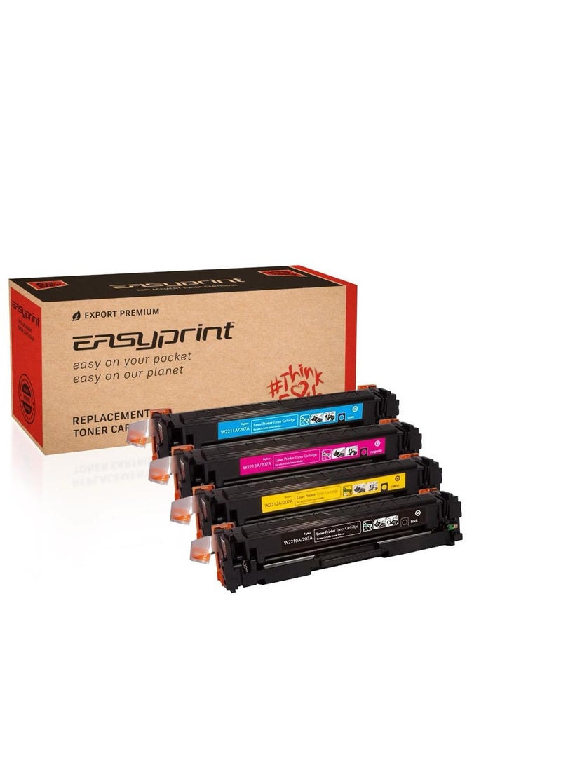EASY PRINT 207A toner cartridge set compatible with W2210A/K, W2211A/C, W2212A/Y& W2213A/M - Image 1