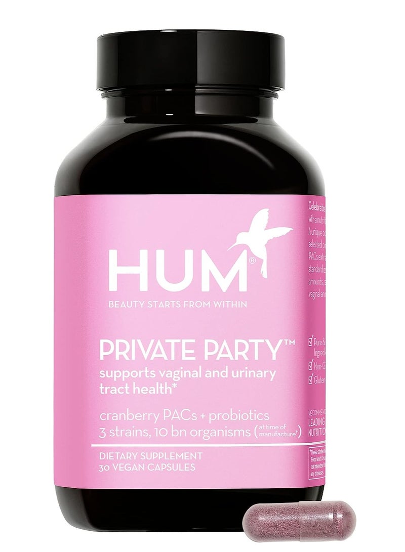 HUM Private Party Pills Daily Probiotic 30 Capsules - Image 1