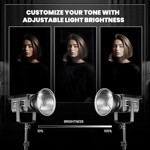 HIFFIN (COB-250P) 250W Bi-Color Continuous LED Video Light with 9 FX Modes, 2800K–6800K Adjustable, 10–100% Brightness Control, Remote Operated Studio Lighting for Photography & Videography - Image 5
