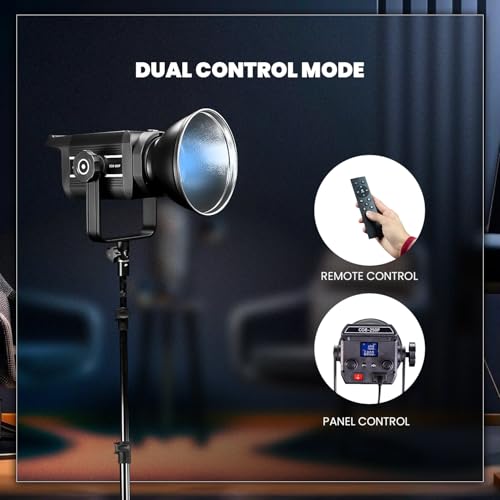 HIFFIN (COB-250P) 250W Bi-Color Continuous LED Video Light with 9 FX Modes, 2800K–6800K Adjustable, 10–100% Brightness Control, Remote Operated Studio Lighting for Photography & Videography - Image 2