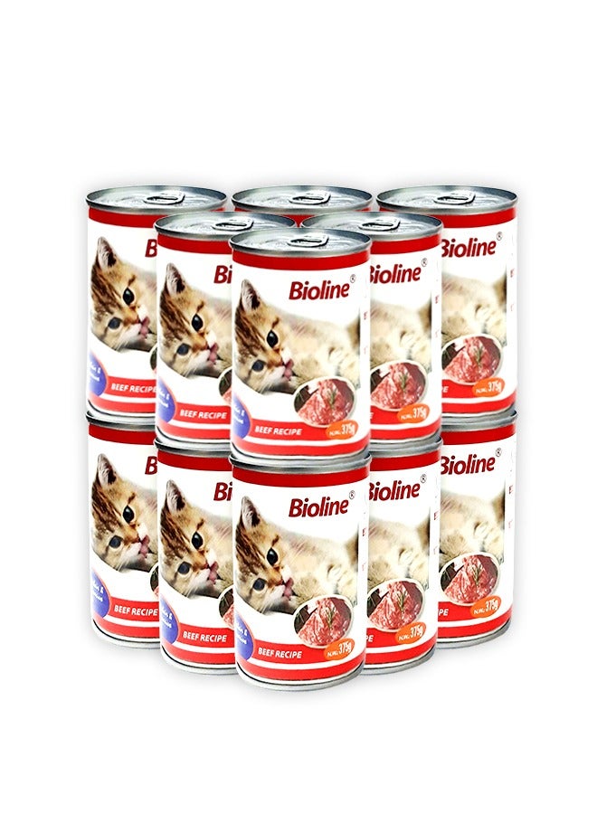 Bioline Canned Beef Cat Food - 375G (Pack Of 12) - Image 1