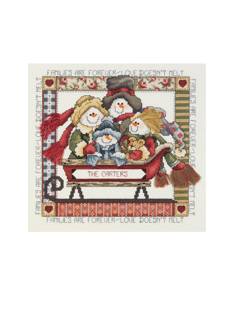 Cross Stitch Kit 9 inch x 8.5 inch Families Are Forever - Image 3