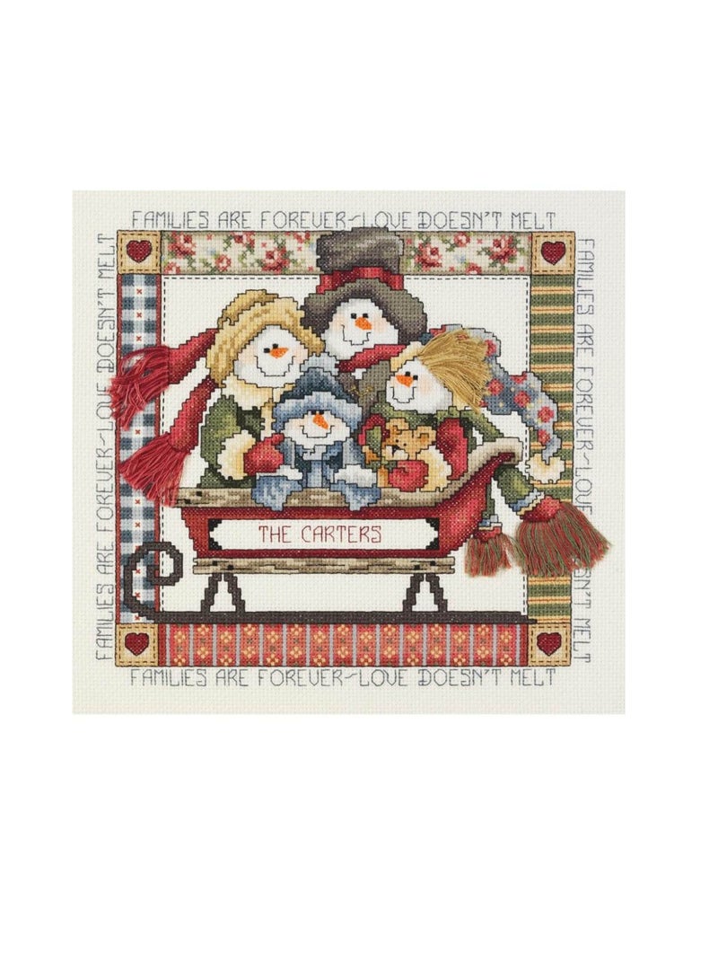 Cross Stitch Kit 9 inch x 8.5 inch Families Are Forever - Image 2
