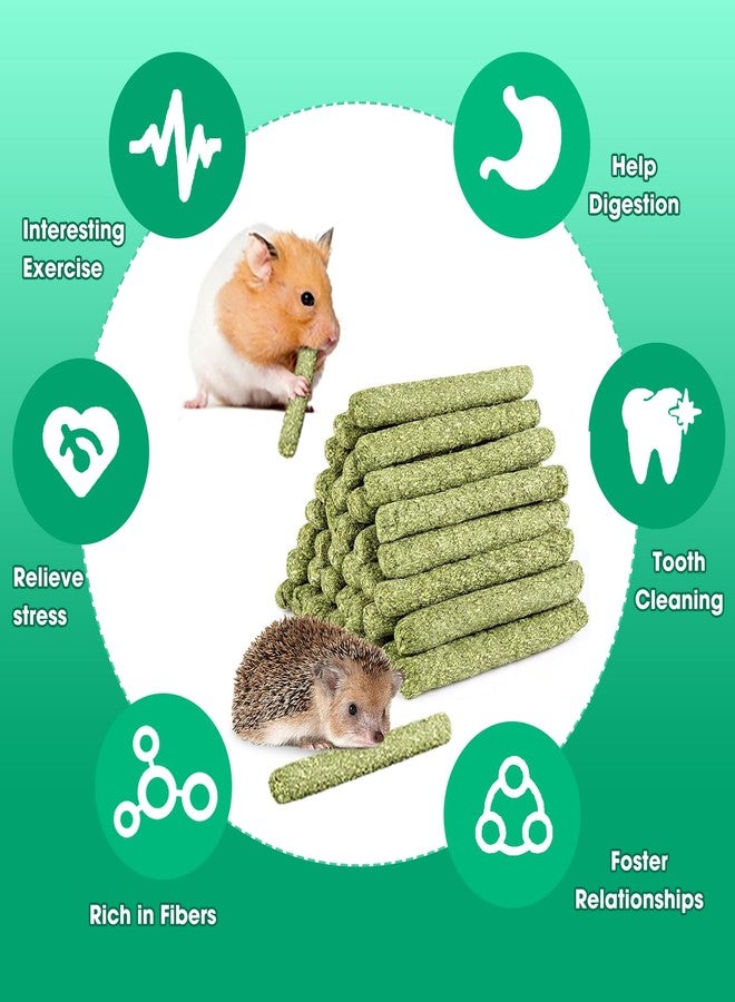 WDEFUN Natural Pet Chew Toys Set - 20 Timothy Hay Sticks 20 Apple Tree Branches 5 Sweet Bamboo, Safe Chewing Toys for Rabbit, Guinea Pig, Hamster, Chinchilla, Gerbil - Teeth Grinding & Boredom Relief - Image 4