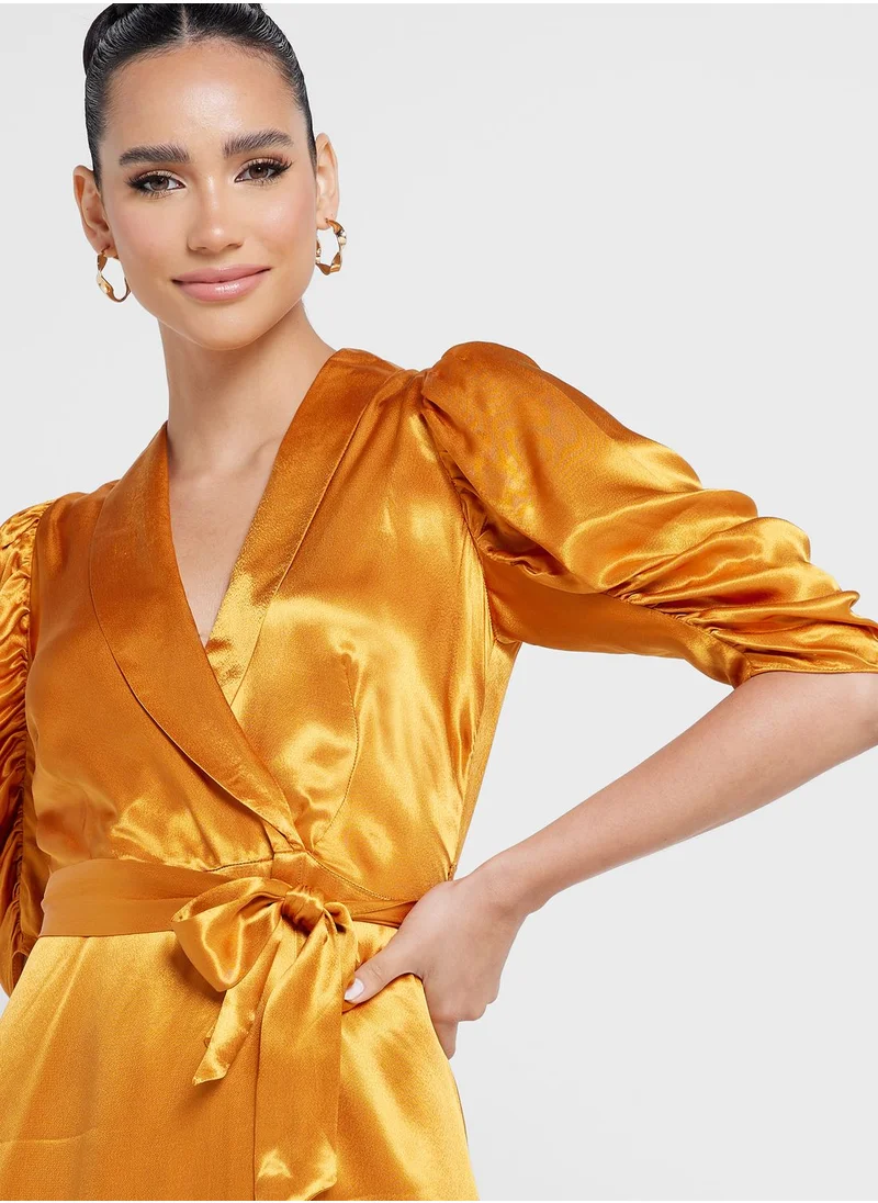 Closet London Tie Detail Wrap Dress