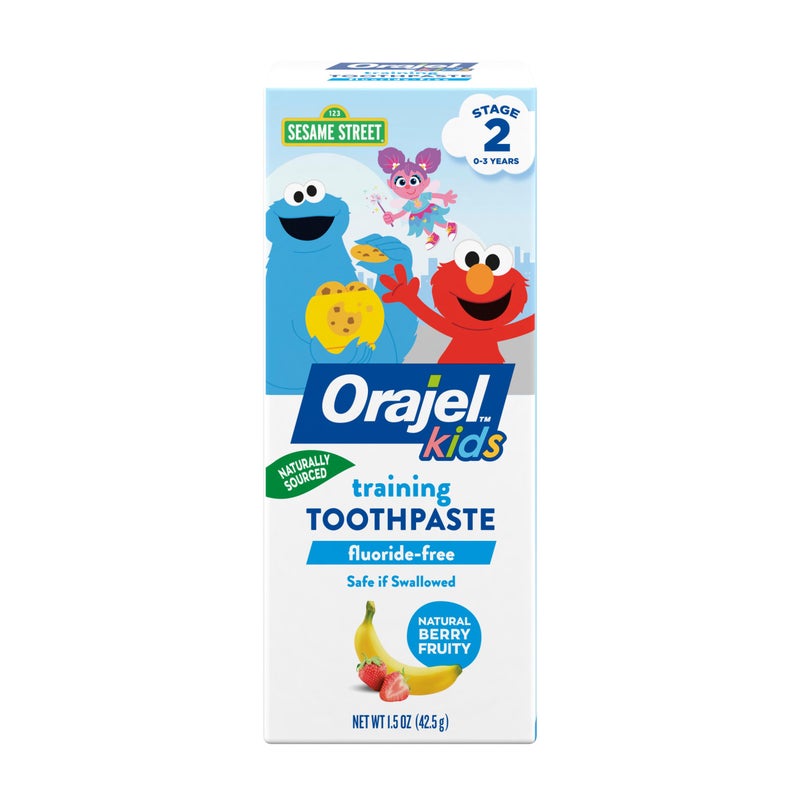 Orajel Kids Elmo Training Toothpaste Fluoride-Free; #1 Pediatrician Recommended Fluoride-Free Toothpaste*, 1.5oz Tube - Image 1