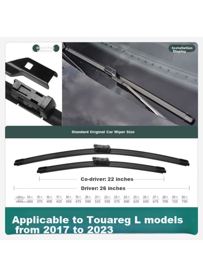Xufeng (xufeng) Volkswagen Tiguan L Front And Rear Wipers 17-24 Models Special Rear Window Wiper Original Front And Rear Set - Image 2