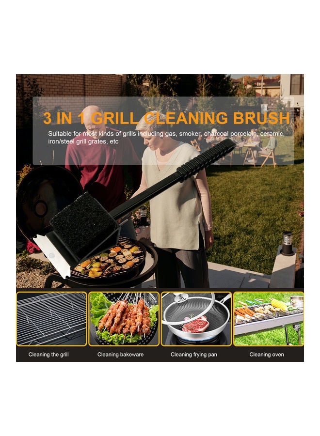 NIBEMINENT 3-In-1 Grill Cleaning Brush Black - Image 2