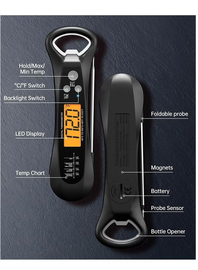 general Meat Thermometer Digital, Instant Read Meat ThermometerI for Grill and Cooking, Waterproof Food Thermometer for Kitchen and Outside, BBQ, Turkey, Candy, Liquids, Beef - Image 3