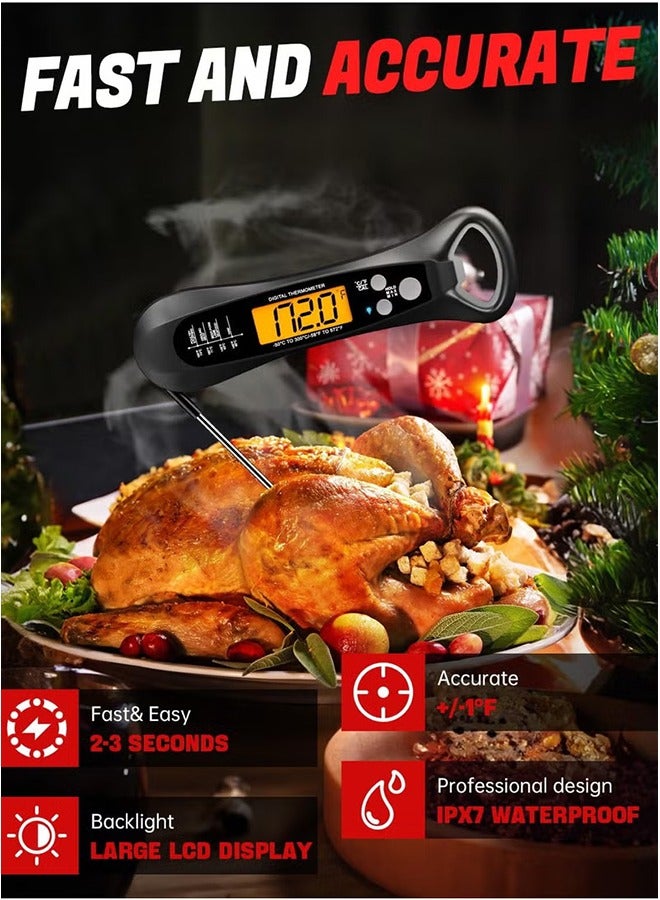 general Meat Thermometer Digital, Instant Read Meat ThermometerI for Grill and Cooking, Waterproof Food Thermometer for Kitchen and Outside, BBQ, Turkey, Candy, Liquids, Beef - Image 4