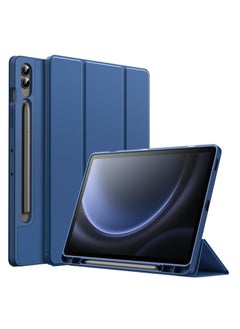 MIGOFAST Case for Samsung Galaxy Tab S9 FE+ 12.4-Inch with S Pen Holder, Soft TPU Tri-Fold Stand Protective Tablet Cover, Support S Pen Charging, Auto Wake Sleep  - Image 1