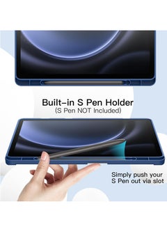 MIGOFAST Case for Samsung Galaxy Tab S9 FE+ 12.4-Inch with S Pen Holder, Soft TPU Tri-Fold Stand Protective Tablet Cover, Support S Pen Charging, Auto Wake Sleep  - Image 3