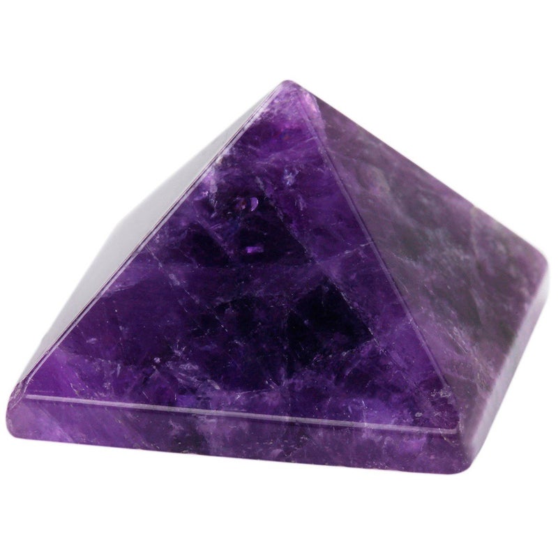 Rockcloud Healing Crystal Amethyst Pyramid Metaphysical Stone Figurine - Image 3