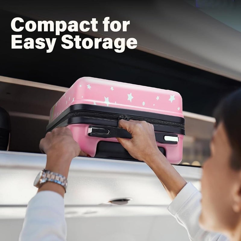 Luggage and Backpack 18" Suitcase with Spinner Wheel Hard Case Travel 13" Backpack Girl Suitcase Set for Travel Supplies Pink - Image 5