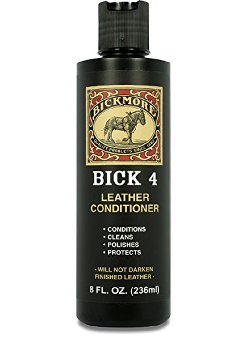 بك 4 منظف ومكيف الجلد 8 أونصات لن يغمق الجلد آمن لجميع ألوان الملابس الجلدية والأثاث والسترات والأحذية وداخل السيارات والحقائب وجميع ملحقات الجلد الأخرى