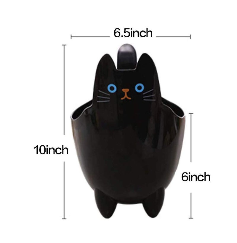 123Arts Cute Cartoon Cat ABS Table Bathroom Trash Can Storage Bucket - Image 2