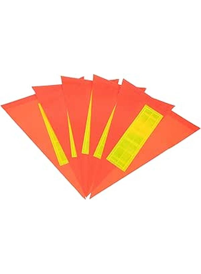 5Pcs High Visibility Reflective Bike Safety Flags Orange Lightweight Durable Cycling Accessory - Image 1