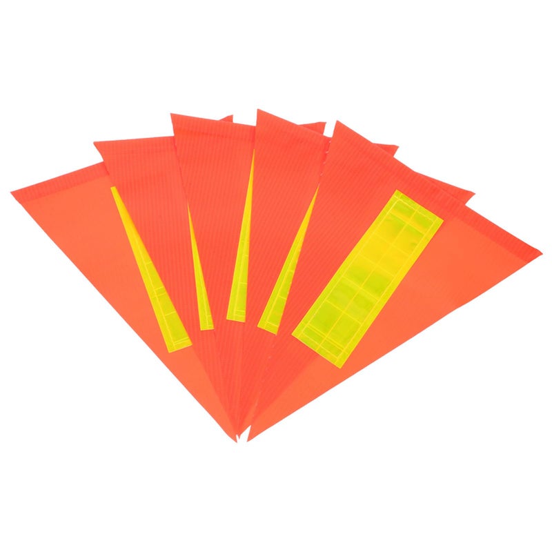 5Pcs High Visibility Reflective Bike Safety Flags Orange Lightweight Durable Cycling Accessory - Image 2