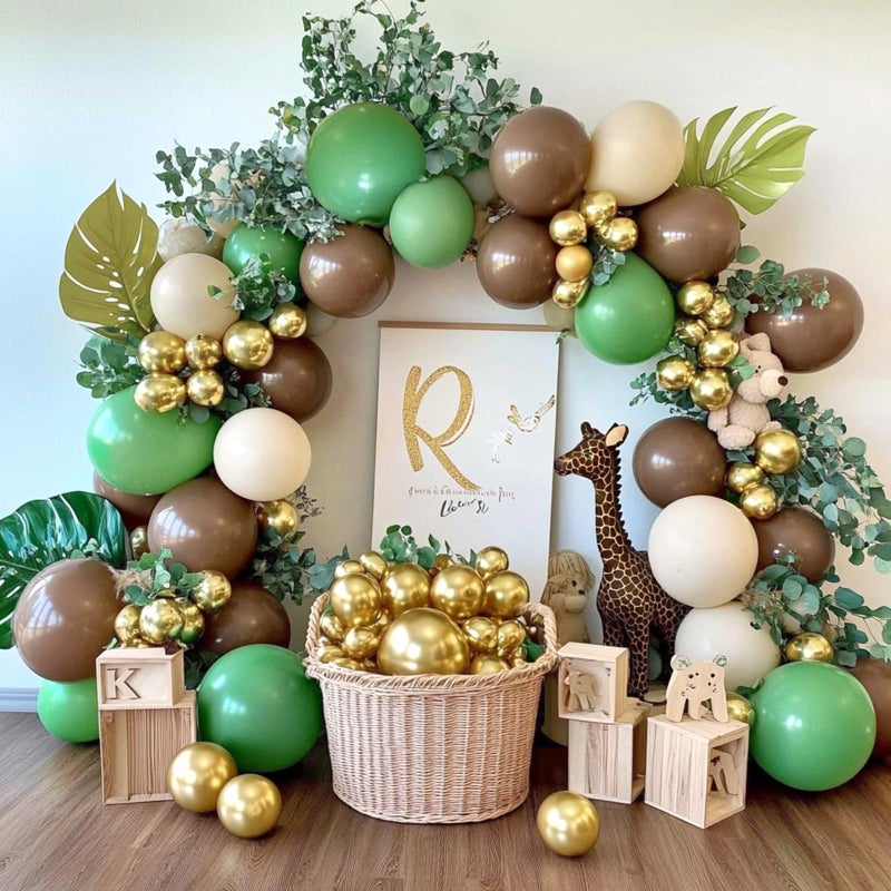 RUBFAC 129pcs Brown Balloons Different Sizes 18 12 10 5 Inches for Garland Arch Kit, Premium Boho Coffee Brown Latex Balloon for Birthday Party Graduation Wedding Anniversary Baby Shower Decoration - Image 5