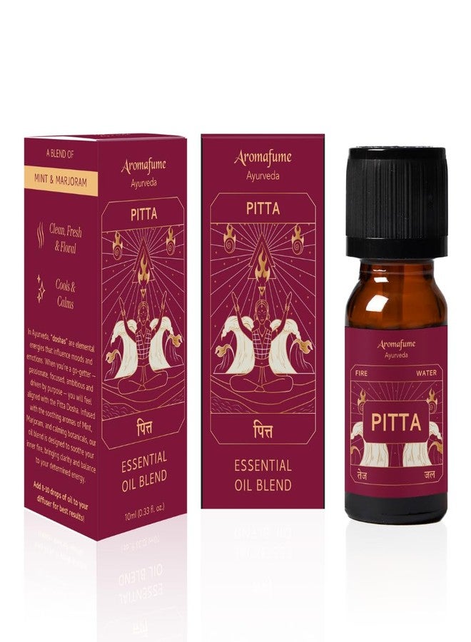 Aromafume Mint & Marjoram Ayurveda Essential Oil Diffuser Blend | Pitta Balancing | Pitta Dosha | Aromatherapy Diffuser Oil | Relaxation, Yoga & Stress Relief Gifts |Scents for Home| 10ml/0.33 fl oz | Aromafume - Image 1