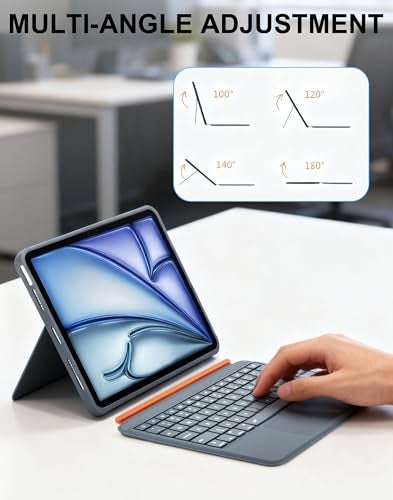 DMYWB iPad Case With Keyboard And Pen For iPad A16 11Th/10Th Gen, Magnetic Detachable iPad Keyboard Case With 7-Color Backlit, Trackpad For iPad Air 11"(M3/M2, 2025/2024) & iPad Pro 11(4th/3rd/2nd/1st Gen) - Image 3