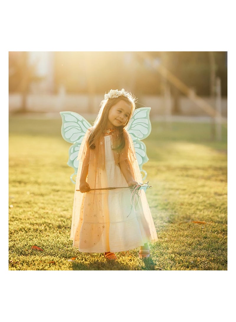 Zikra Fairy erfly Wings for Girls Glowing Elf Angel Carnival Party Performance Costume Dress Up Favor Princess Fancy Women 15x22.4in - Image 5