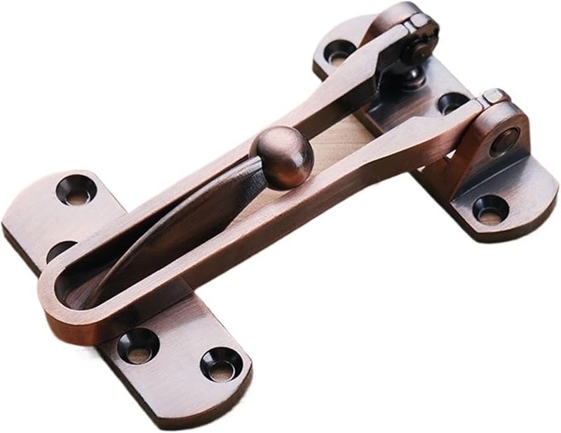 قفل باب أمني من البرونز ب قضيب أمان ضد السرقة لغرف الفنادق والأبواب الأمامية - Image 1