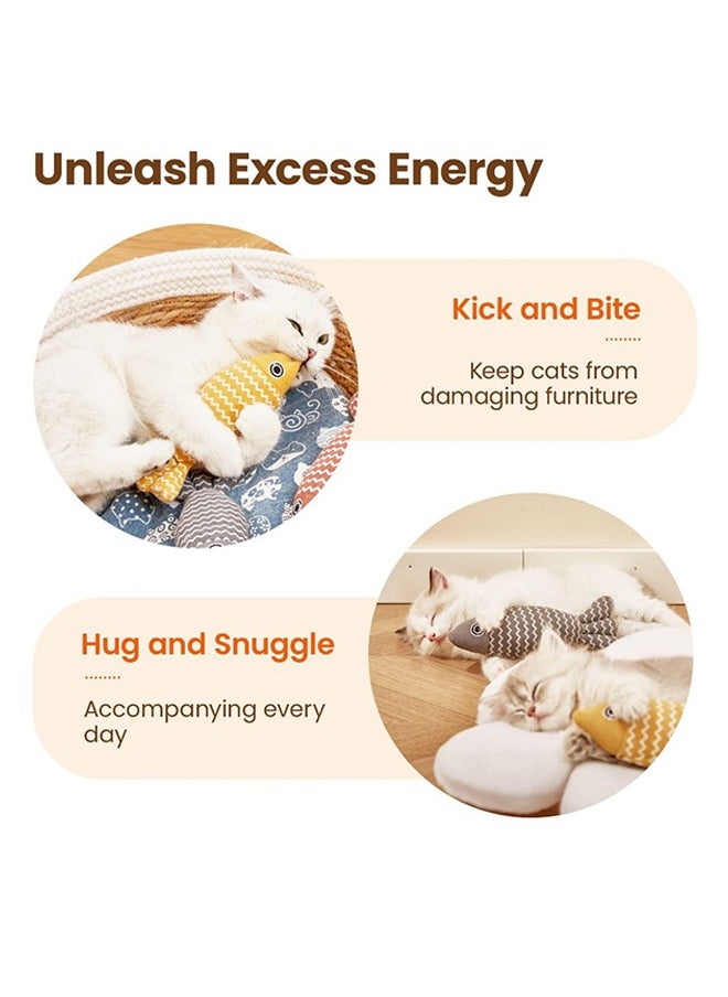 Generic - 2 Pack Cat Fish Pillow Cat Chew Toy, Cat Fish Toy for Kitten Puppy Exercising, Cute Fish Pillow for Cat Sleeping set of 2 (color random)) - Image 1