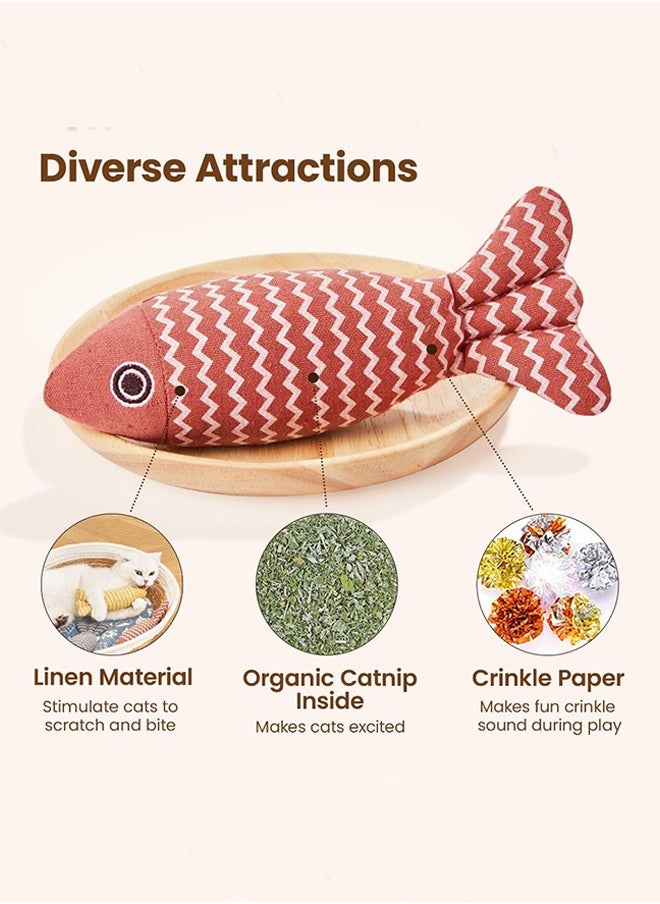 Generic - 2 Pack Cat Fish Pillow Cat Chew Toy, Cat Fish Toy for Kitten Puppy Exercising, Cute Fish Pillow for Cat Sleeping set of 2 (color random)) - Image 1