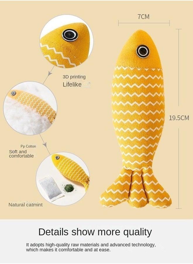 Generic - 2 Pack Cat Fish Pillow Cat Chew Toy, Cat Fish Toy for Kitten Puppy Exercising, Cute Fish Pillow for Cat Sleeping set of 2 (color random)) - Image 1