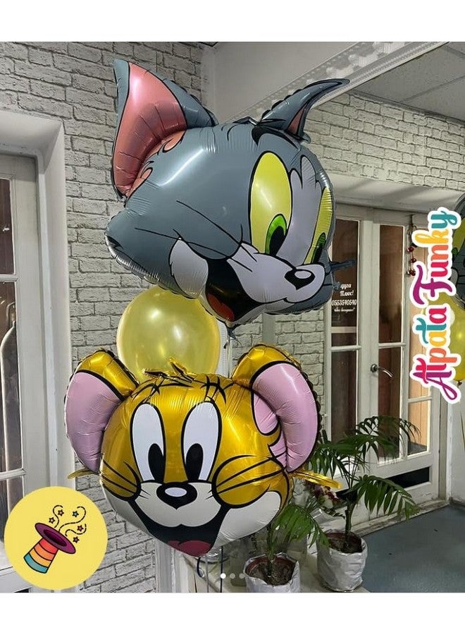 Atpata Funky Tom & Jerry theme Foil Balloons Set (Pack of 10pcs.) - Image 3