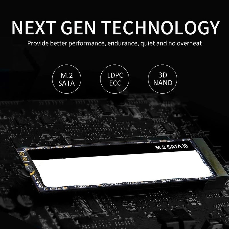 Compatible for 2280 NGFF M.2 SATA 3.0 Solid State Drive, 530MB/s Multi Capacity Storage for Desktop & Laptop(128 GB) - Image 4