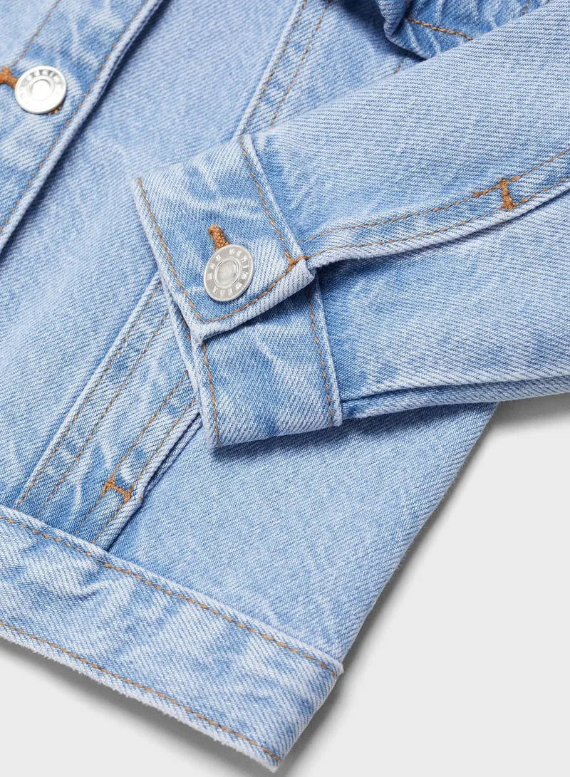 MANGO Infant Pocket Detail Denim Jacket