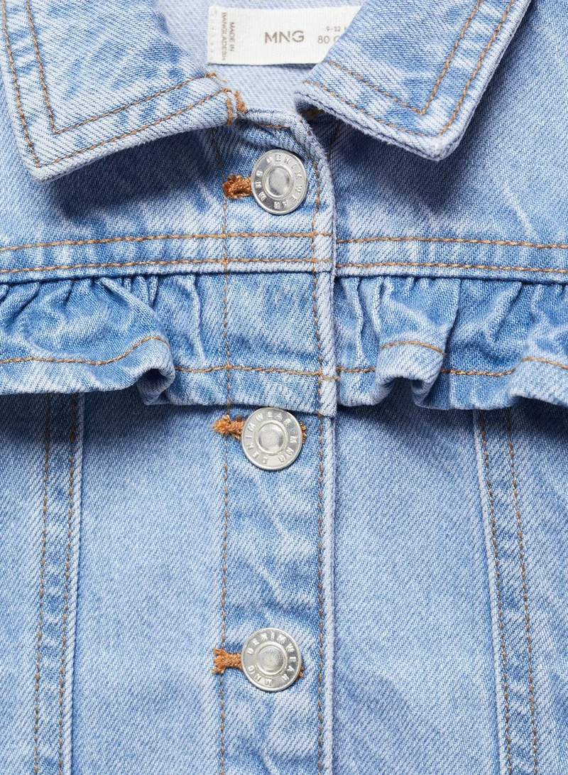 MANGO Infant Pocket Detail Denim Jacket