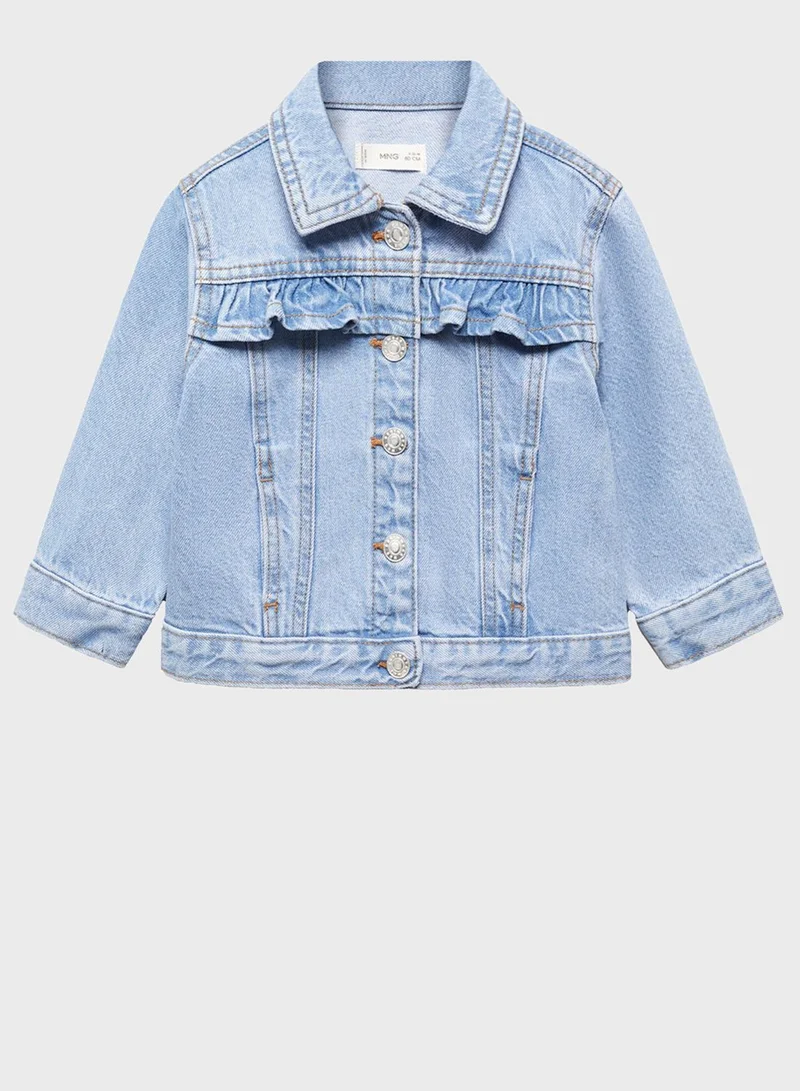 MANGO Infant Pocket Detail Denim Jacket