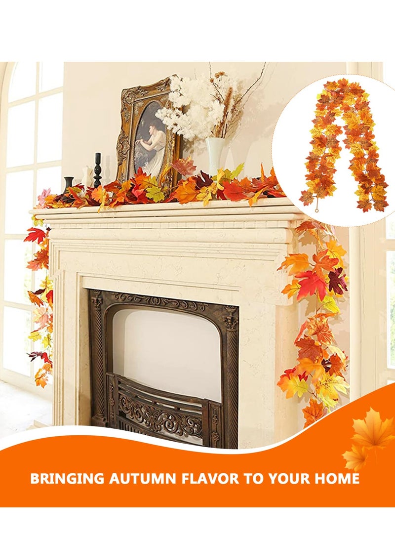 Mordely Branches Artificial DIY Wreaths Home Decor Artificial Autumn Maple Leaf Garland 6.5ft Fall Decoration for Home, Wedding, Party, and Thanksgiving - Image 5