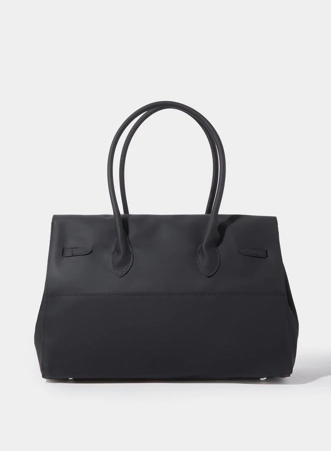 ستايلي Black Jelly Solid Pad Lock City Bag