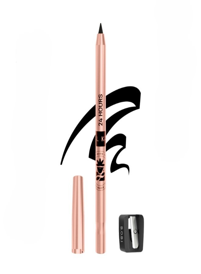 BOBI 24-Hour Kajal | Long-Lasting Wear | Smudge-Proof Finish | Intense Black Definition | Waterproof Formula | All Day Bold Look | No Fade Texture | Deep Pigment for Eye Makeup - Image 1