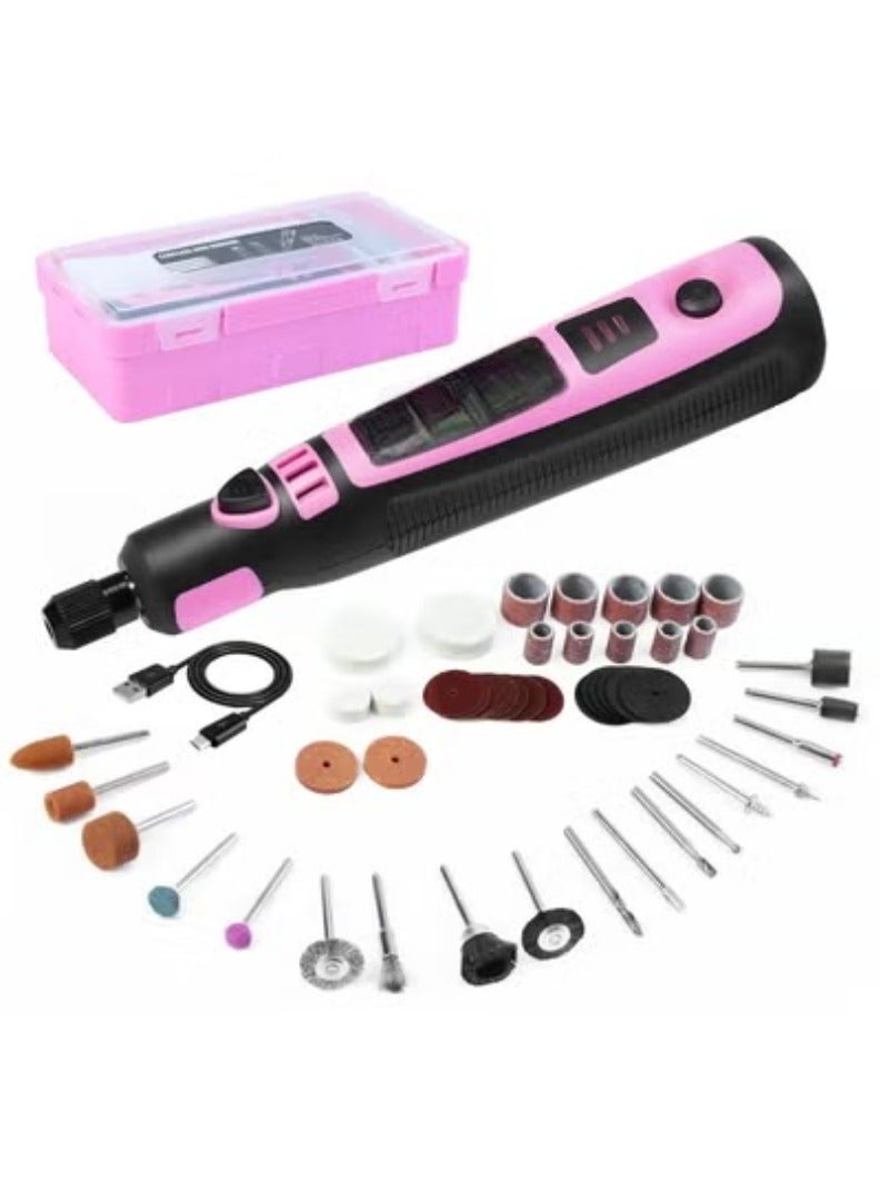 Mini Cordless Rotary Tool Kit, 3-Variable Speed and USB Charging Cable 3.6V Mini Power Rotary Tools, 50pcs Accessories for Cutting, Drilling, Sanding, Engraving, Polishing and DIY Crafts - Image 1