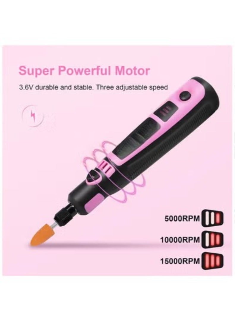 Mini Cordless Rotary Tool Kit, 3-Variable Speed and USB Charging Cable 3.6V Mini Power Rotary Tools, 50pcs Accessories for Cutting, Drilling, Sanding, Engraving, Polishing and DIY Crafts - Image 5