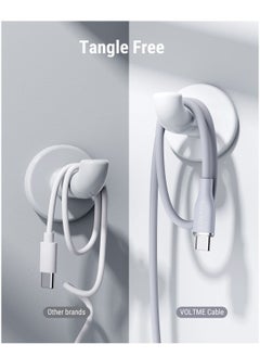 VOLTME 60W USB C Cable, PD2.0/QC3.0 USB A to C Charging Cable, 3A Type C Fast Charging Cord for iPhone 15 Pro Max, MacBook Pro 2020, iPad Pro 2021, iPad Air 5, S24 Ultra, Pixel, Switch, (3.3ft/1m) Grey  - Image 3