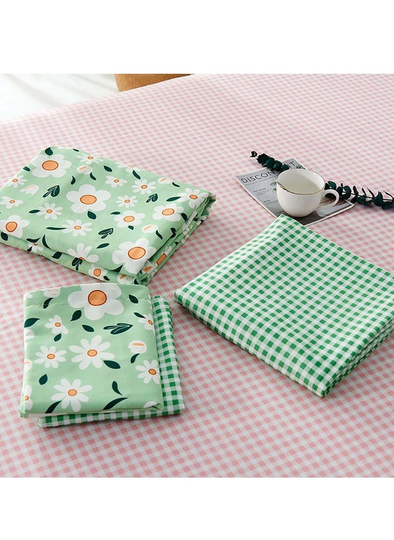 Sharpdo 4 Pieces Bed Sheet Set Luxury Cotton Microfiber Soft Quilt Set with 1 Comforter/Quilt Cover, 1 Flat Sheet and 2 Pillowcases Single 2m(200*230cm) Bed  - Image 4