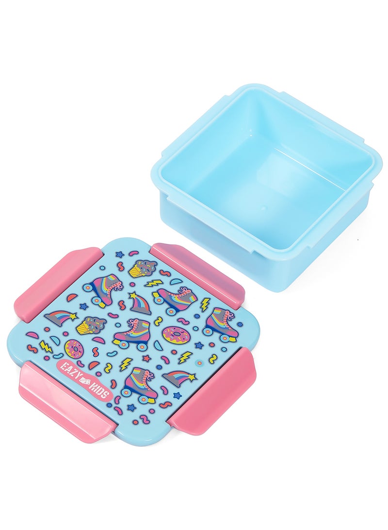 Eazy Kids صندوق غداء، جيل زد راكب سكيت مع خالي من BPA والفثالات - أزرق، 650 مل - Image 4