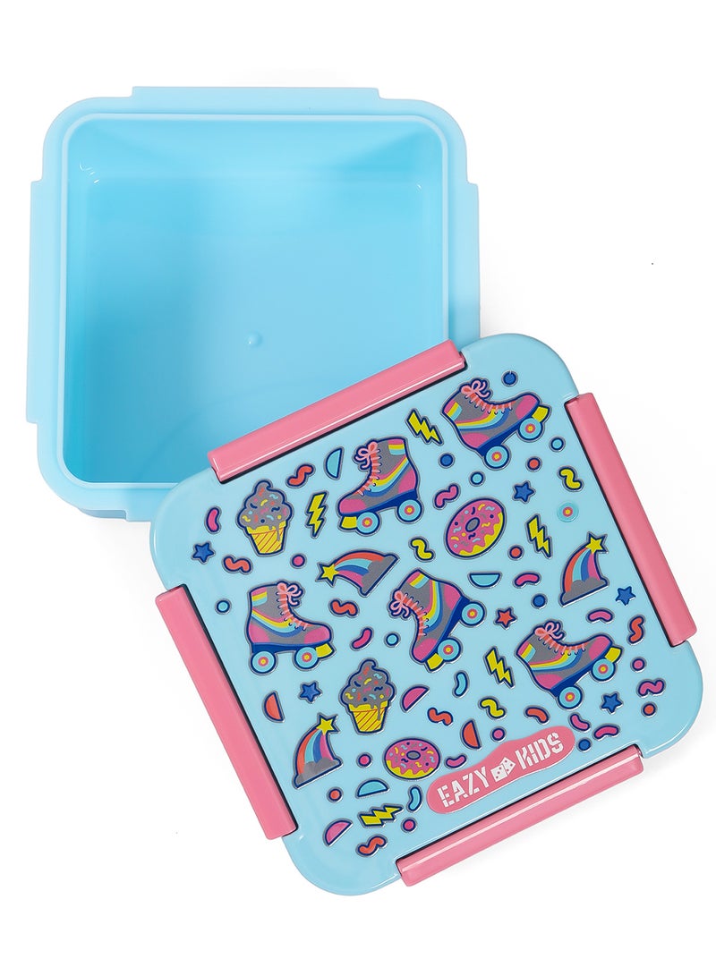 Eazy Kids صندوق غداء، جيل زد راكب سكيت مع خالي من BPA والفثالات - أزرق، 650 مل - Image 3
